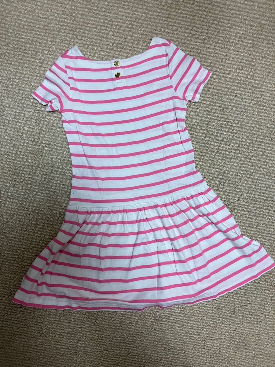 PETIT BATEAU プチバトー ボーダーワンピース サイズ116cm 女の子ワンピース