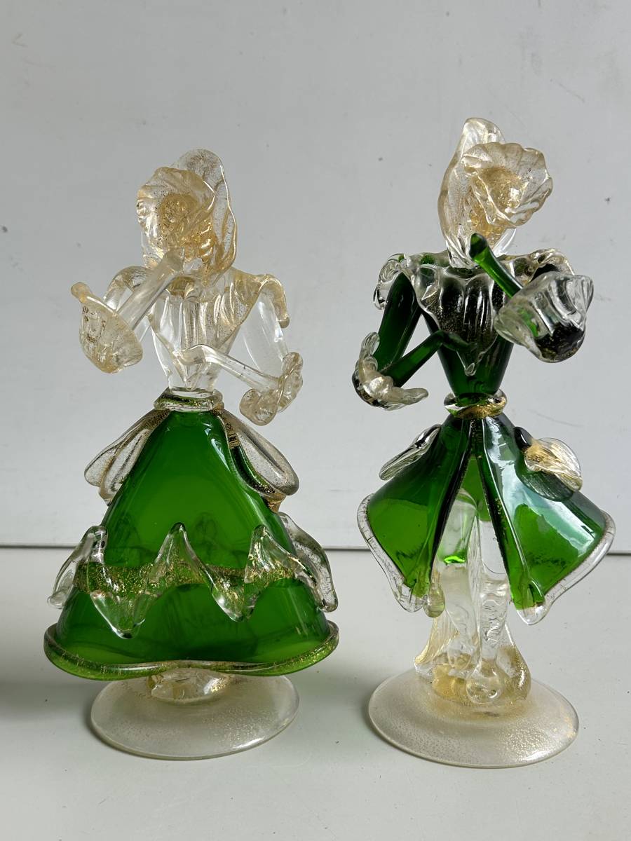ベネチアンガラス 人形 ムラノ ぺア 工芸品 ベネチアンガラス 人形 ムラノ ぺア 工芸品
