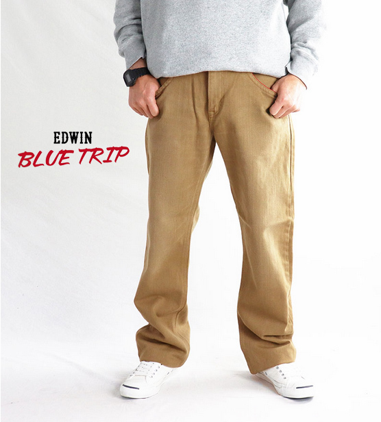 新品タグ付き9900円を■EDWIN/EBT04 BLUE TRIP ZIP LOOSE STRAIGT ジップルーズストレートフラップジップバックポケット/32■在庫限り■_画像5