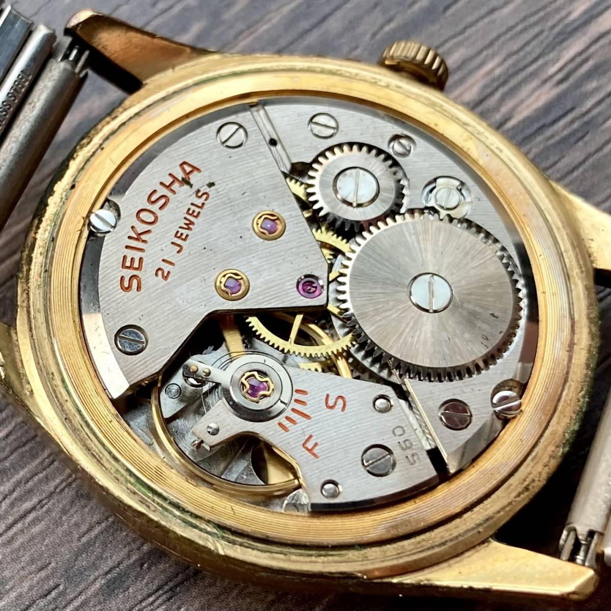 【動作良好】セイコー クラウン アンティーク 腕時計 1963年 手巻き メンズ SEIKO Crown ケース径35㎜ ビンテージ ウォッチ 男性 レトロ_画像8