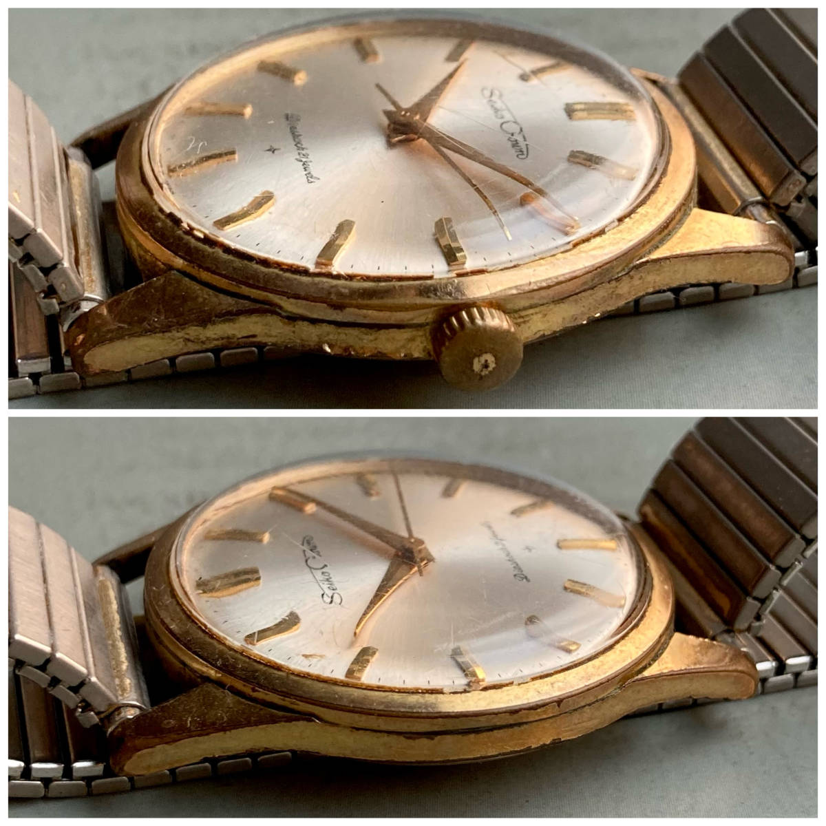 【動作良好】セイコー クラウン アンティーク 腕時計 1963年 手巻き メンズ SEIKO Crown ケース径35㎜ ビンテージ ウォッチ 男性 レトロ_画像4