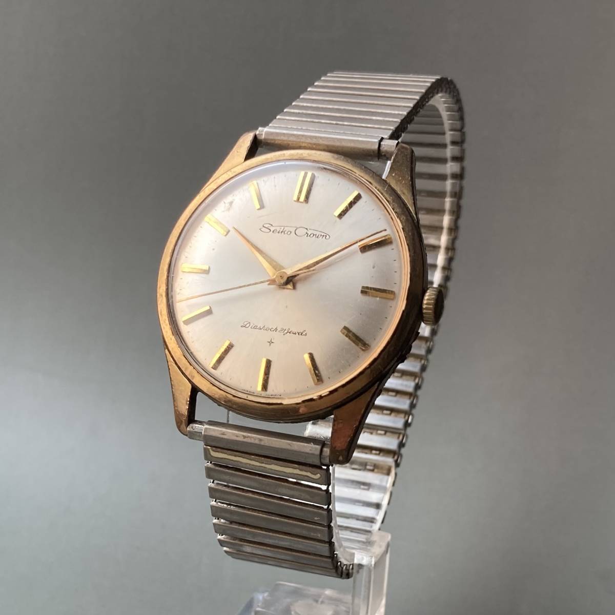 【動作良好】セイコー クラウン アンティーク 腕時計 1963年 手巻き メンズ SEIKO Crown ケース径35㎜ ビンテージ ウォッチ 男性 レトロ_画像2
