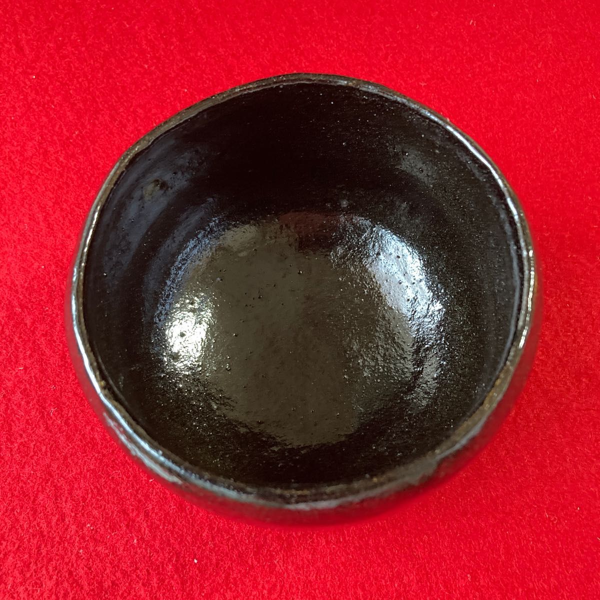 茶道具 京焼 茶碗 黒楽 立波(浪)図 平安春峰造 / 茶道 利休 茶道具 京焼 茶碗 黒楽 立波(浪)図 平安春峰造 / 茶道 利休