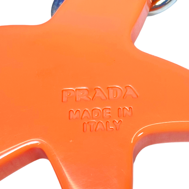 PRADA Prada small articles hitote charm key holder strap bag charm plastic leather metal Logo pink 