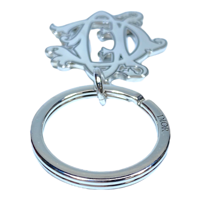 Christian Dior Dior мелкие вещи кольцо для ключей брелок для ключа очарование сумка очарование Logo metal серебряный 