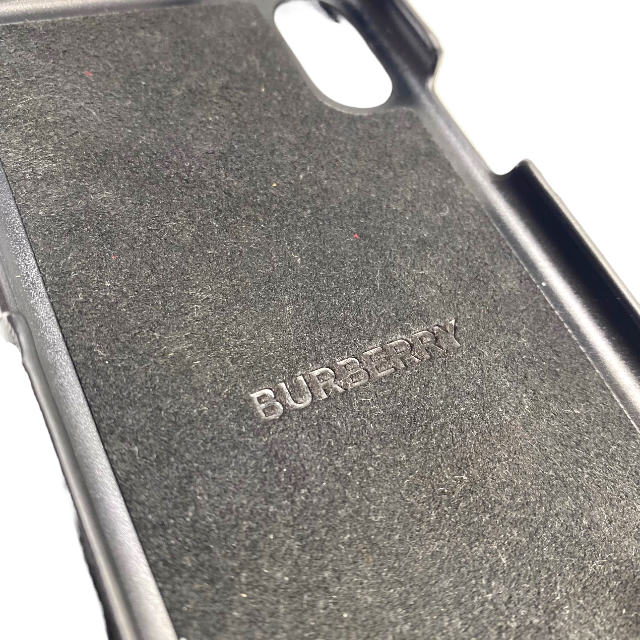 【未使用】BURBERRY バーバリー スマホケース iPhoneケース アイフォンケース iPhoneＸ/ＸＳ 小物 ロゴ レザー ブラック マルチカラー_画像6