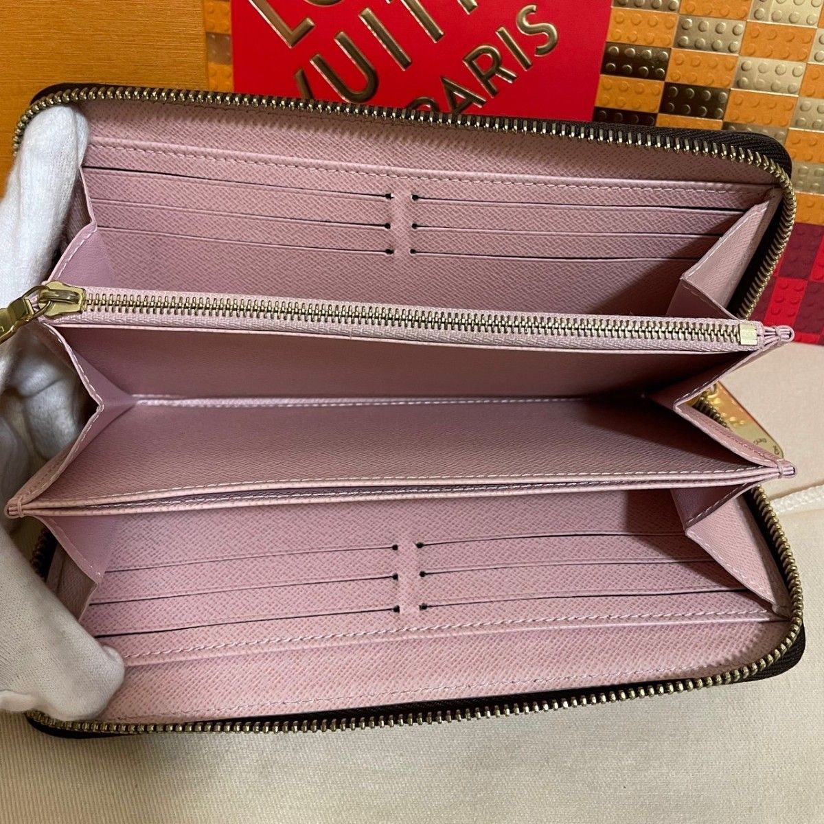 【極美品】ルイヴィトン モノグラム ローズバレリーヌ ジッピー 長財布 箱付き LOUIS VUITTON