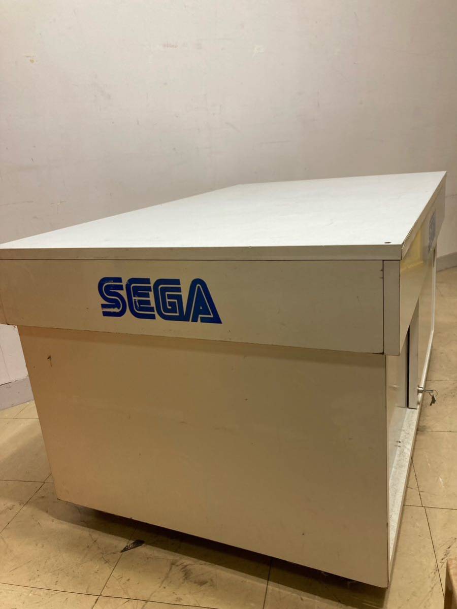 4【希少】 SEGA　店頭ディスプレイ ラック 木製 ショーケース 収納棚 鍵付 展示 什器 / 陳列台 棚 販促 ソニック セガ レトロゲーム