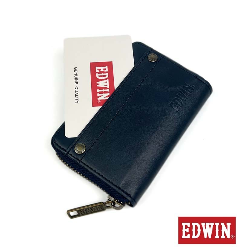 【全3色】 EDWIN エドウイン リベットデザイン ラウンドファスナーコインケース 小銭入れ_画像8
