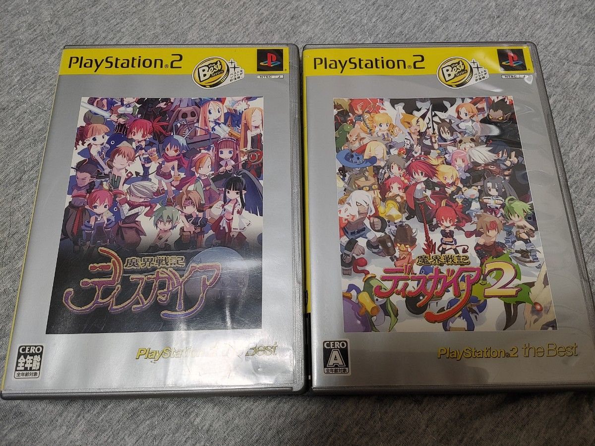 PS2ソフトtheBestまとめ売り２本セット　魔界戦記ディスガイア(説明書欠品)、魔界戦記ディスガイア2(説明書あり) 