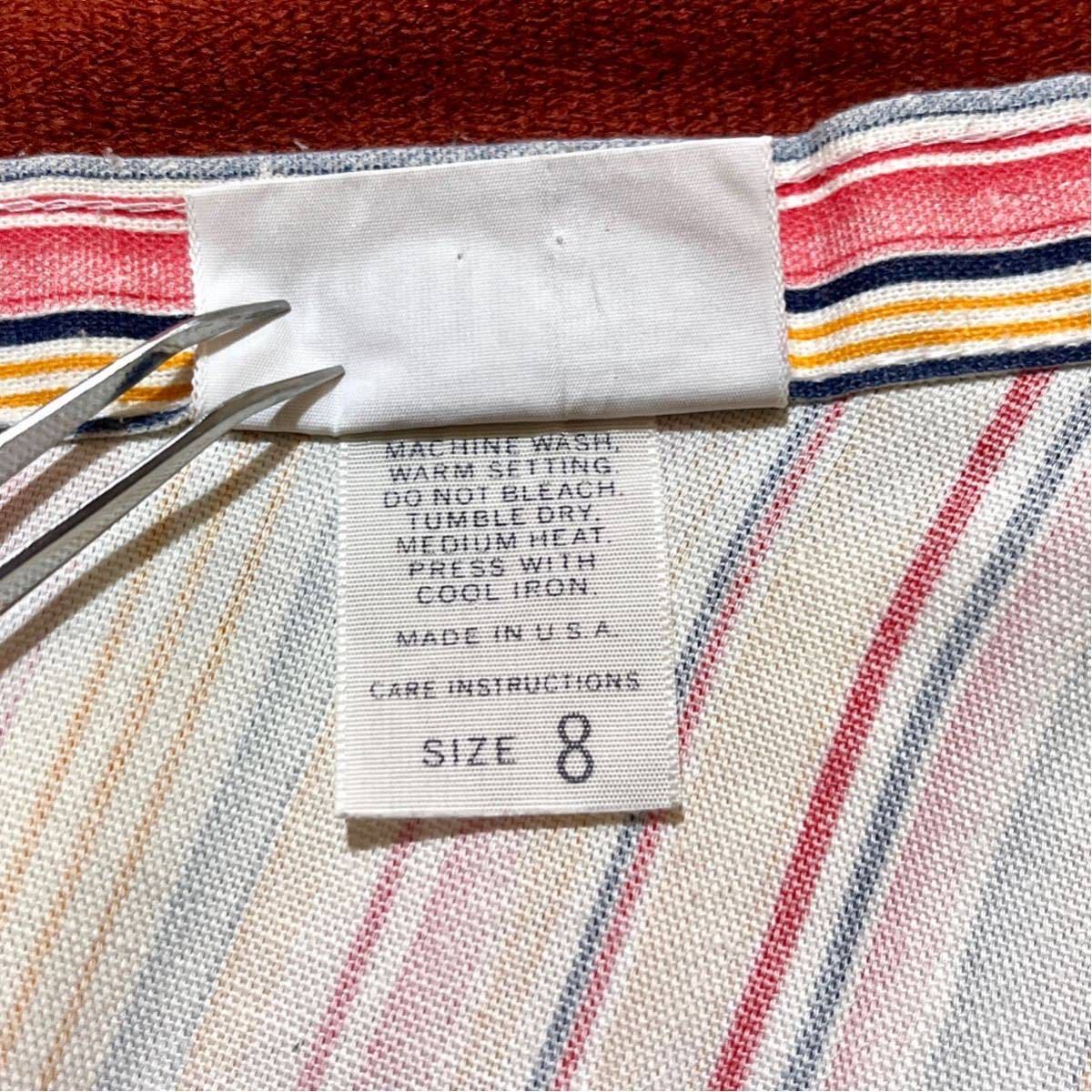 70’s Jantzen ストライプ ラップスカート 検索: 古着 ジャンセン ビンテージ Made in USA 70年代 巻きスカートの画像8