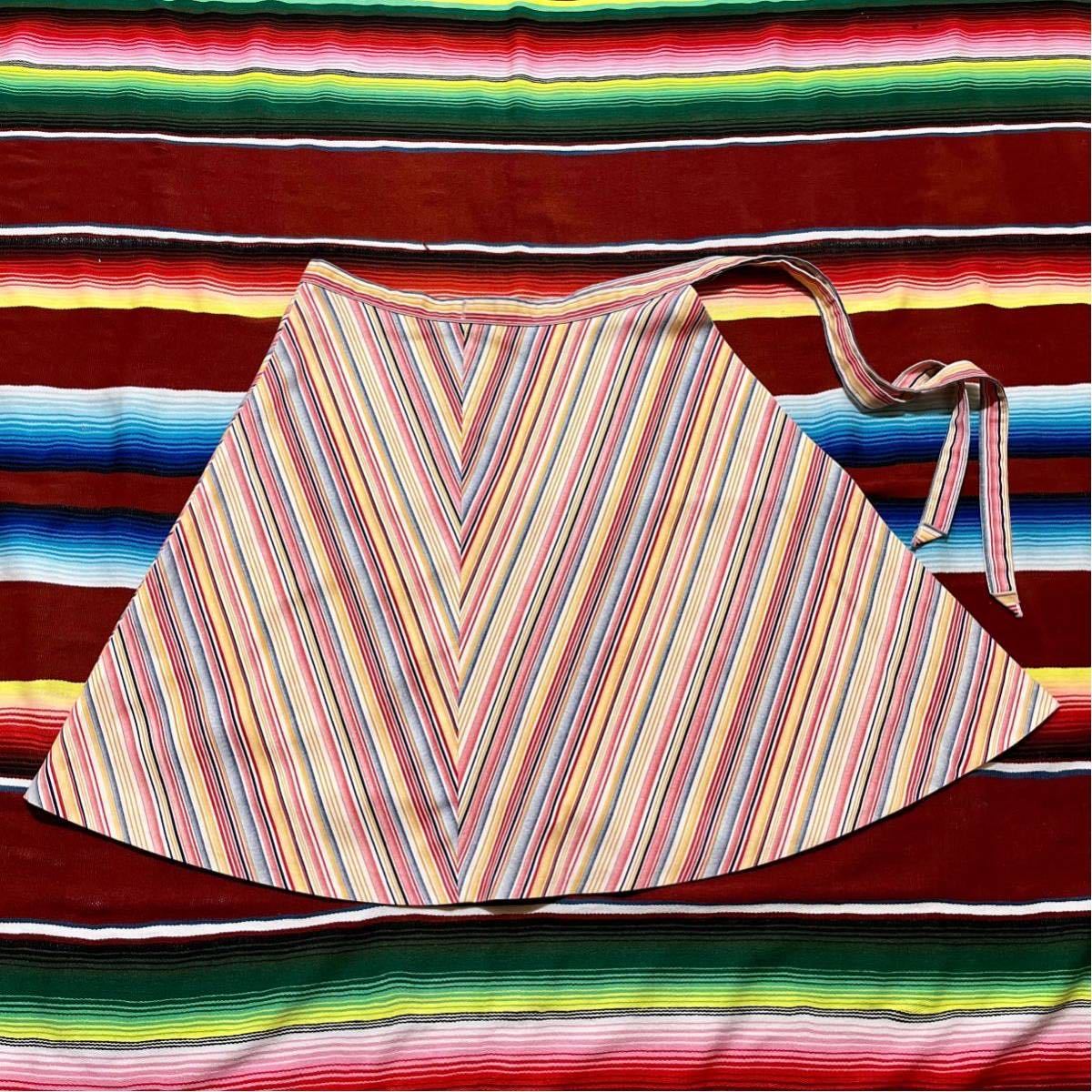 70’s Jantzen ストライプ ラップスカート 検索: 古着 ジャンセン ビンテージ Made in USA 70年代 巻きスカートの画像4