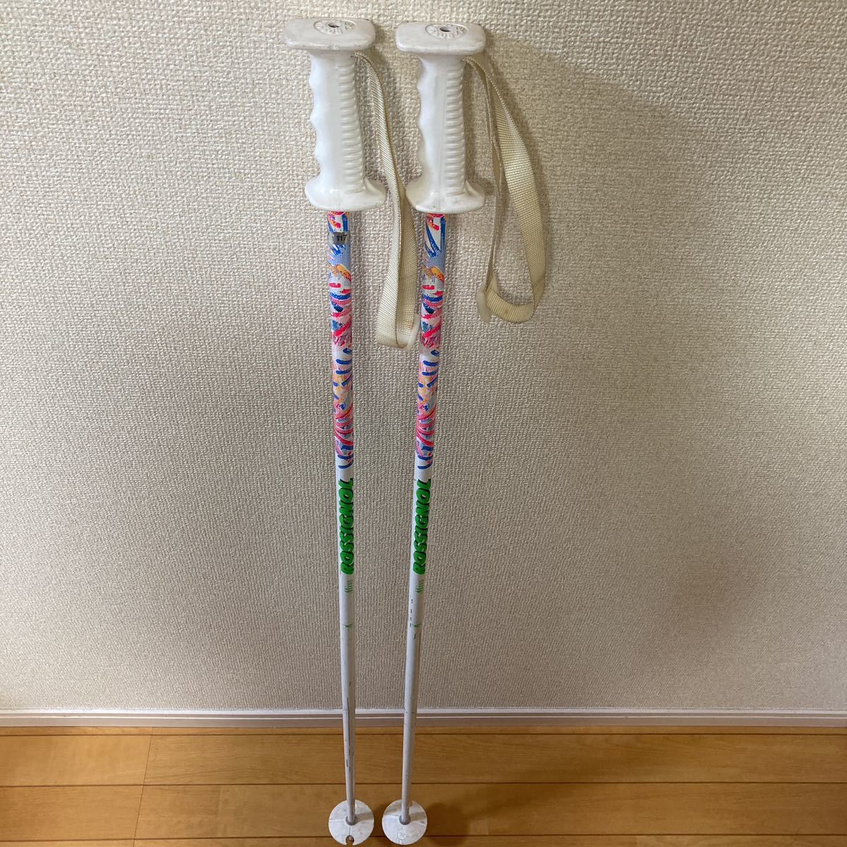 ROSSIGNOL　子供用スキーストック　全長約119cm 117cm ロシニョール　ジュニア　キッズ_画像1