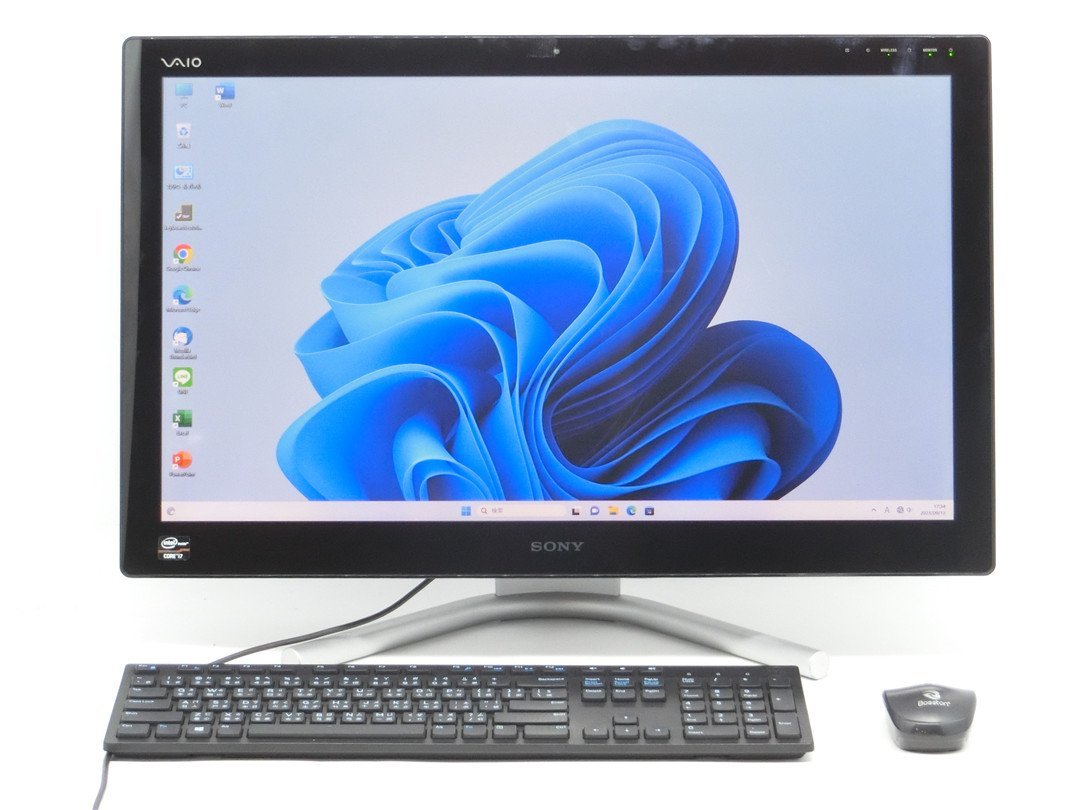 中古一体型パソコンWin11+office SONY　SVL2414AJ core i7　3740QM 　GT620M　新品SSD512/16GB/23.8インチ/WEBカメラ/送料無料_画像1