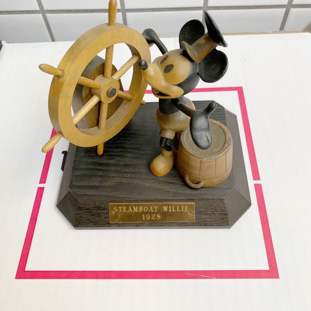 ANRI アンリ 木彫り人形 ミッキー 蒸気船ウィリー STEAMBOAT WILLIE