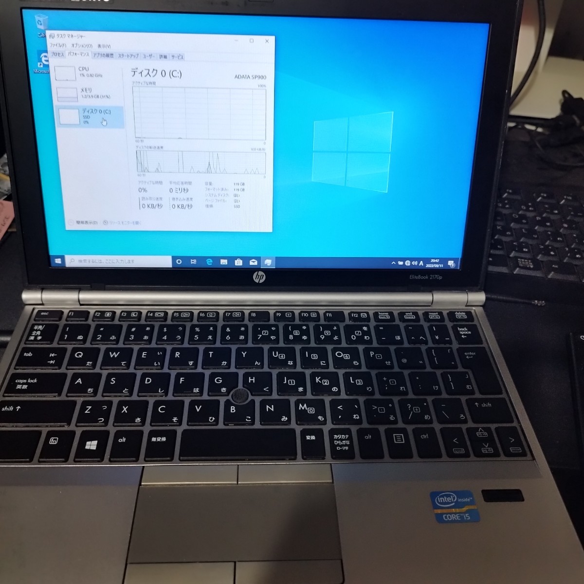 動作確認済み HP EliteBook 2170p/CT Core i5 SSD換装 無線LAN Bluetooth内蔵 アダプタ付属_画像1