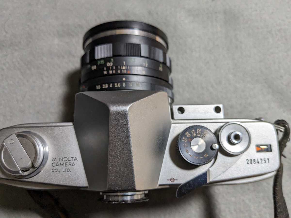 ミノルタ「SR-1」フィルムカメラMINOLTA AUTO ROKKOR PF 1 1 8 f55mm