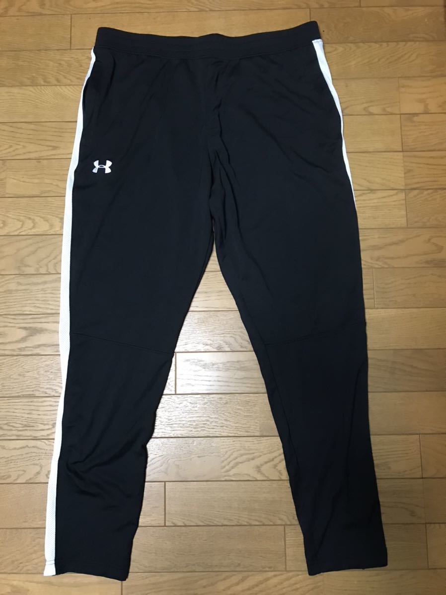 UNDER ARMOUR ZIP POCKET MEN’S TRAINING PANTS size-XL(平置き45股下76) 中古(超美品) 送料無料 NCNR_画像1