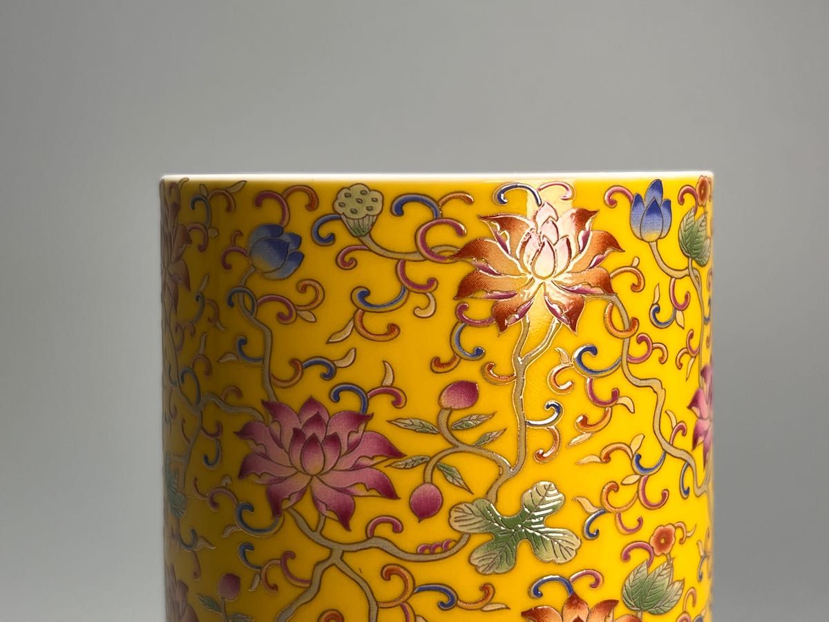 古美術 文房具 銅制 彩絵 四美人図 文鎮 席鎮 4枚 在銘 希少 美術品 中国 京隆堂在銘 粉彩 江西景徳鎮 手絵 纏枝蓮華図