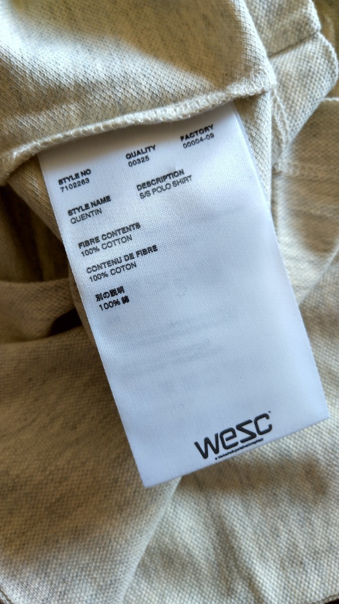 WESC ウィーエスシー ポロシャツ 未使用美品 サイズS(日本M相当) 送料無料_画像6