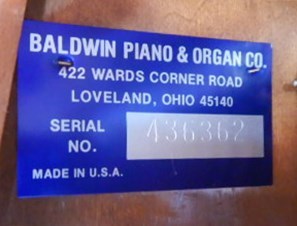 「直接引き取り」 BALDWIN ボールドウィン アップライトピアノ （アメリカ製）モデルナンバー 5045 椅子付き 猫脚 _画像6