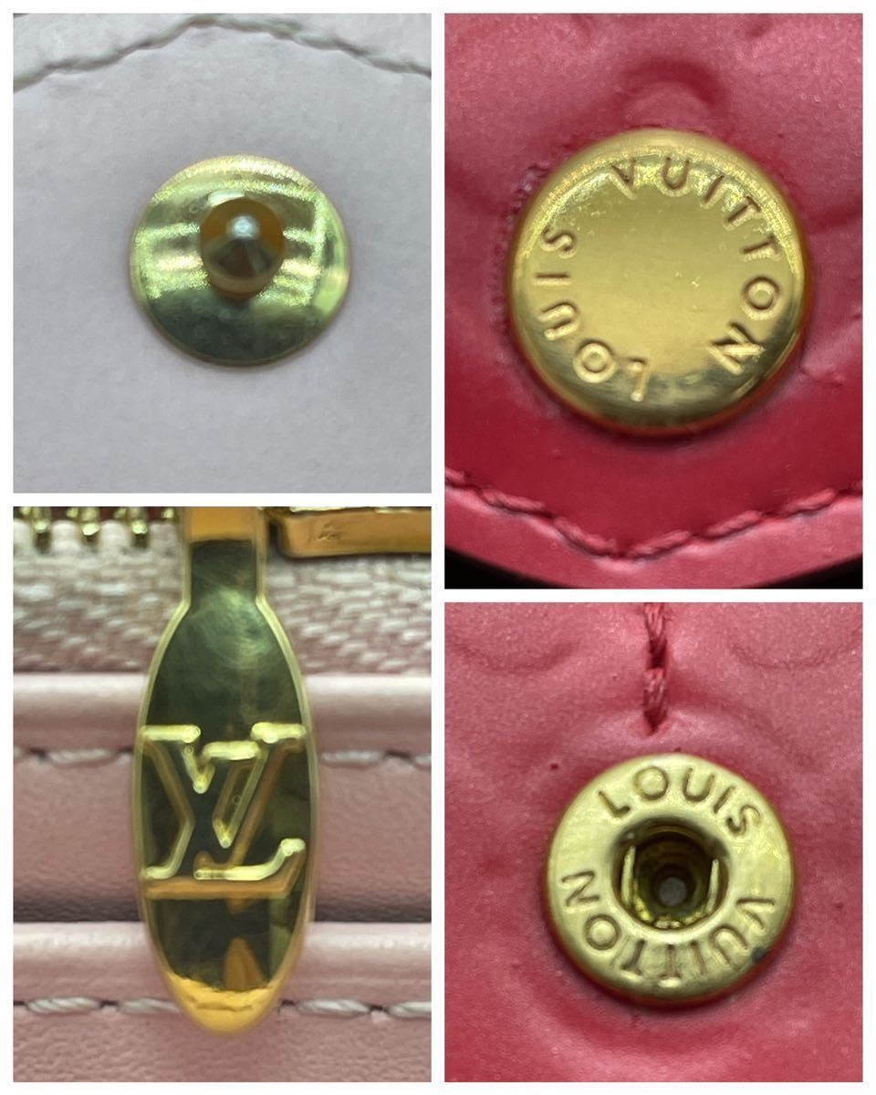 超美品◇LOUISVUITTON◇モノグラム◇ヴェルニ◇ポルトフォイユ サラ◇ローズバレニーヌ◇艶消し◇メタリックピンク◇ルイヴィトン◇長財布_画像9