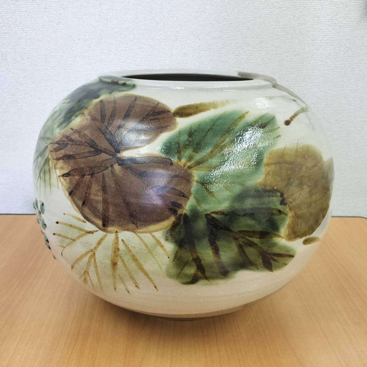 益子焼 陶芸作家 武田敏男 作品 葡萄紋花瓶