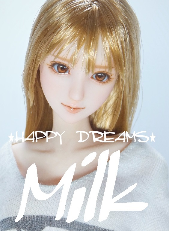 【限定製作】 ☆HAPPY DREAMS☆ 1/6カスタムドールヘッド 「みるく」 オビツ27‐01ナチュラル肌使用 パーツ 【限定製作】 ☆HAPPY DREAMS☆ 1/6カスタムドールヘッド 「みるく」 オビツ27‐01ナチュラル肌使用 パーツ