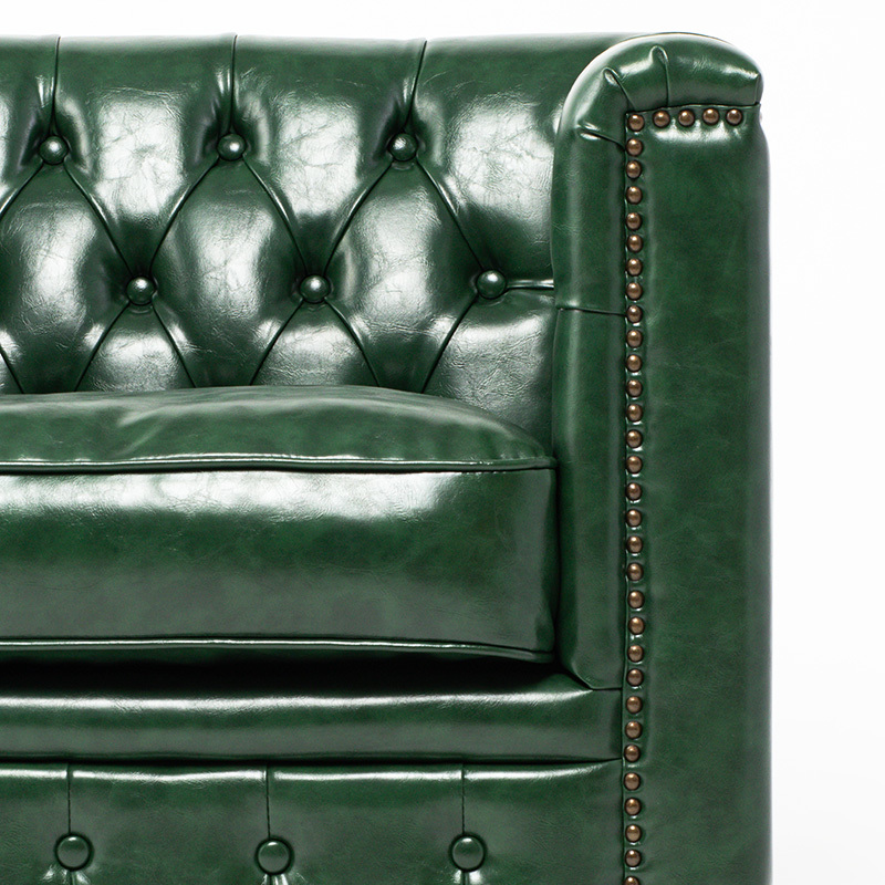  sofa 1 seater . sofa single sofa sofa Cesta - field stylish Britain antique style green imitation leather vi n cent VM1P91K
