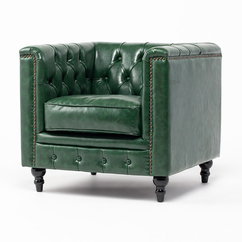  sofa 1 seater . sofa single sofa sofa Cesta - field stylish Britain antique style green imitation leather vi n cent VM1P91K