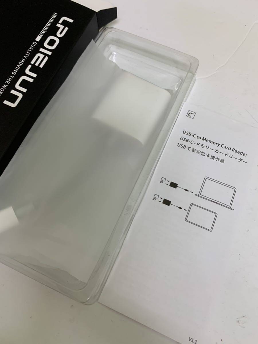 【開封のみ】SLEIJAOOE.N★ USB Type-C SD/TF カードリーダー 2in1 SLEIJAOOE.N / 日本語説明書付き タイプC to SD/Micro SD (Type-C端子)_画像7