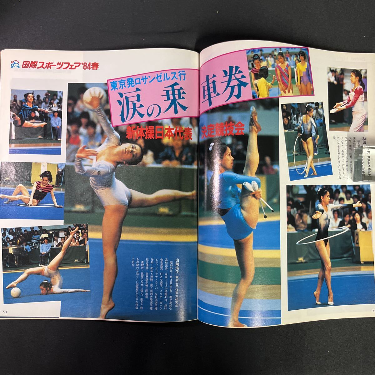 月刊スポーツアイ 1984年7月号 創刊2号◆昭和59年/テニス/新体操/シンクロ/エアロビ/松本明子_画像5