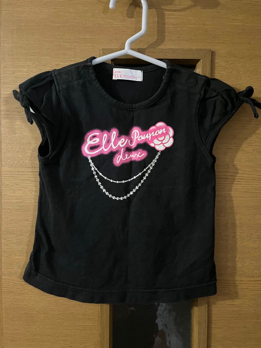 ［ELLE POUPON］半袖Tシャツ　90cm 子供服　ベビー　ブラック　半袖　Tシャツ　キッズ　トップス子供服