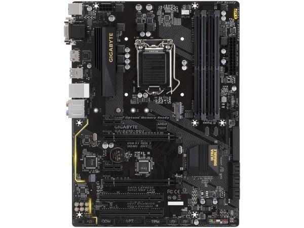 GIGABYTE B250-HD3 (rev. 1.0) LGA 1151 Intel B250 HDMI SATA 6Gb/s USB 3.1 ATX Intel Motherboard