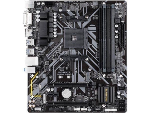 GIGABYTE B450M DS3H AM4 AMD B450 SATA 6Gb/s Micro ATX AMD Motherboard