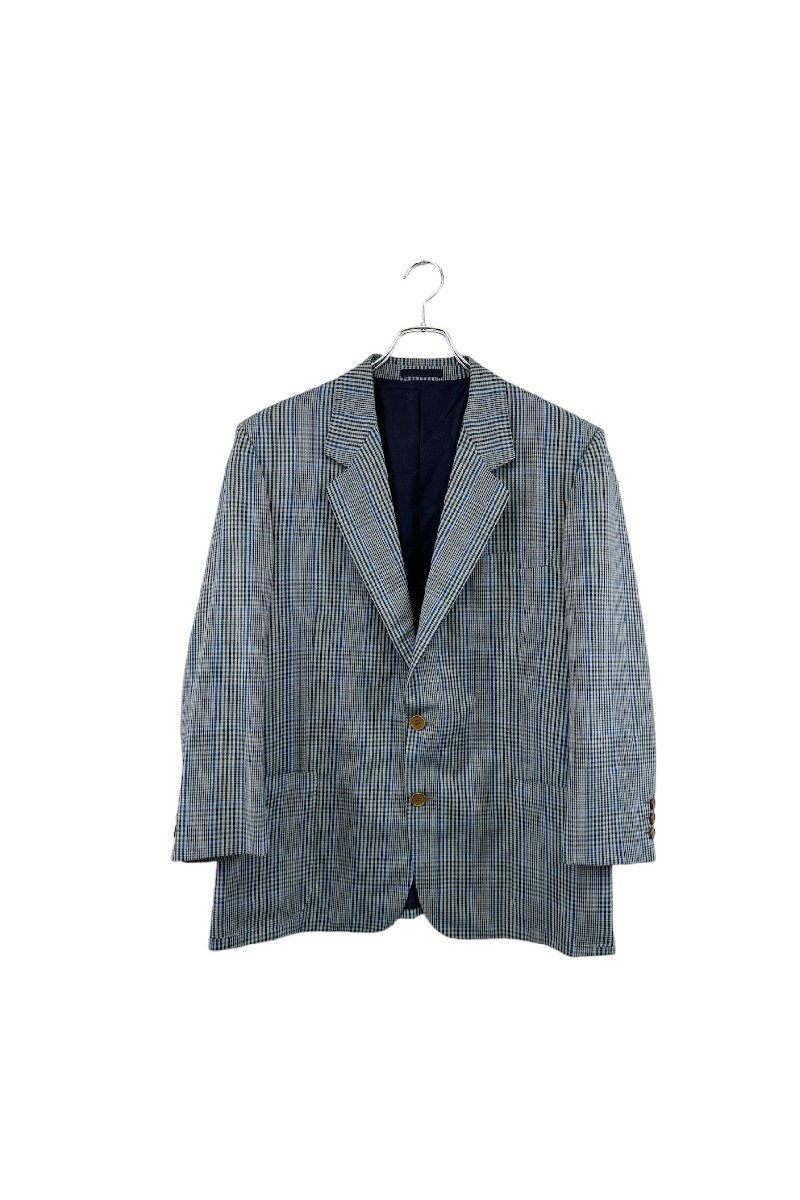 Made in ITALY HERNO tailored jacket ヘルノ テーラードジャケット チェック柄 ブルー ヴィンテージ