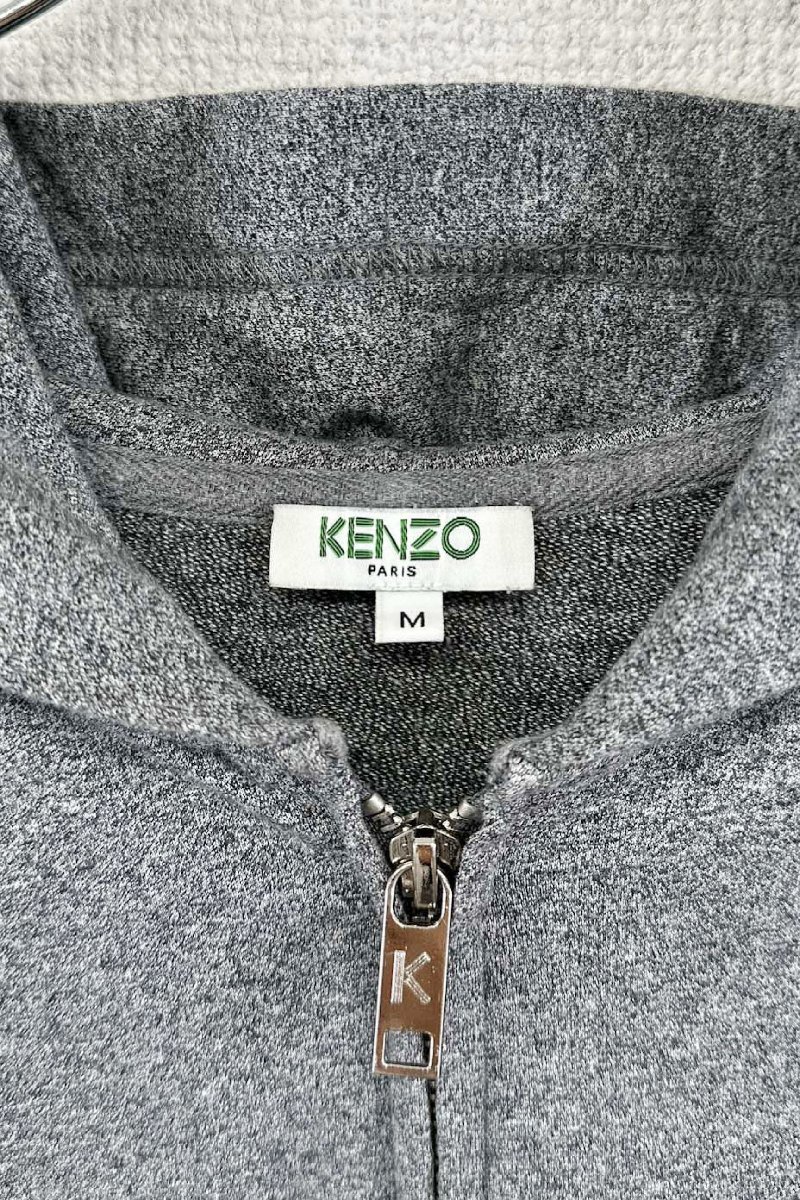 KENZO PARIS gray hoodie ケンゾー パーカー フード トップス フルジップ グレー サイズM ヴィンテージ 6_画像3