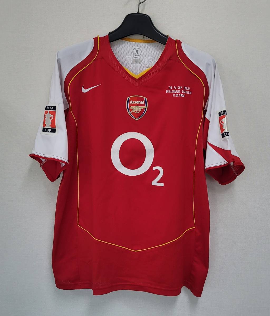 04-05アーセナル Arsenal AFC(H)#10 ベルカンプ BERGKAMP 半袖 FAカップ決勝戦仕様 M