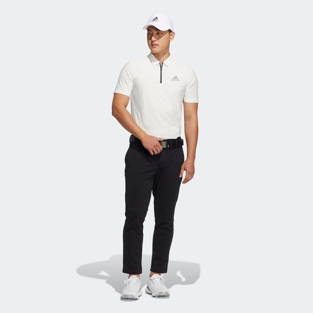 【新品特価】adidasGOLFアディダスゴルフ●トーナル バッジオブスポーツ半袖ハーフジップシャツ●白M●13000円●HB3590アマゾン以下特価●_画像8