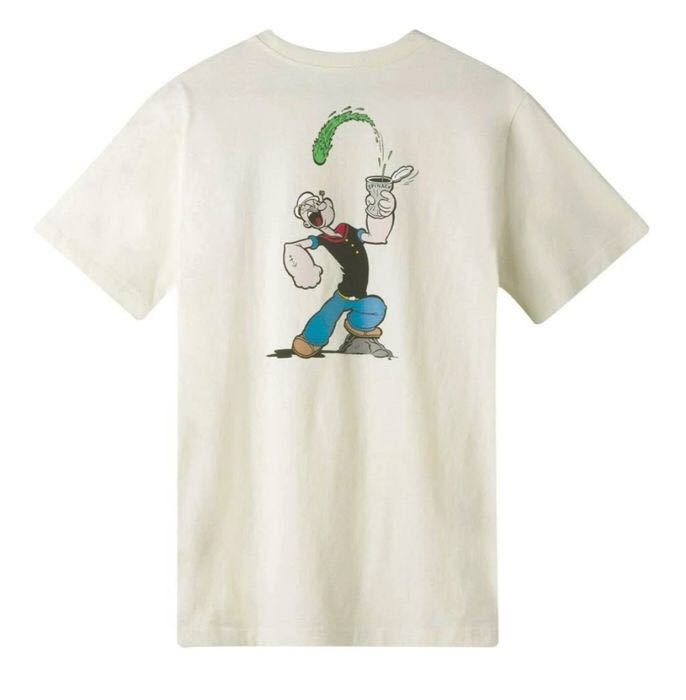 HUF Tシャツ Popeye ポパイ Pocket ポケット　半袖　ホワイトクリーム Lサイズ ハフ