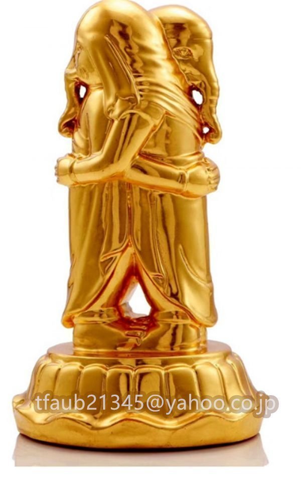 歓喜天像 立像 真鍮製磨き仕上げ 高さ16.5cm 仏壇・仏具 歓喜天像 立像 真鍮製磨き仕上げ 高さ16.5cm 仏壇・仏具
