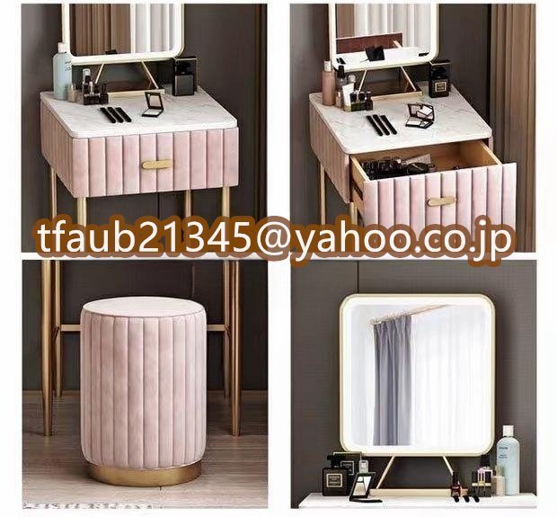  Northern Europe simple * modern * luxury * natural. marble * metal frame * dresser & stool & mirror set 