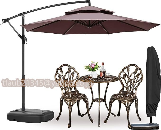  parasol garden parasol large manner . strong ( approximately ) diameter 270cm veranda hanging parasol UV cut water-repellent angle adjustment base . with cover modern 