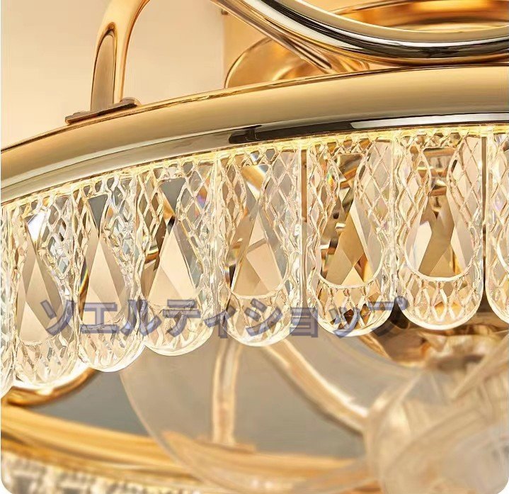 強くお勧め☆K9クリスタル LEDシーリングファンライト リビング 強くお勧め☆K9クリスタル LEDシーリングファンライト リビング