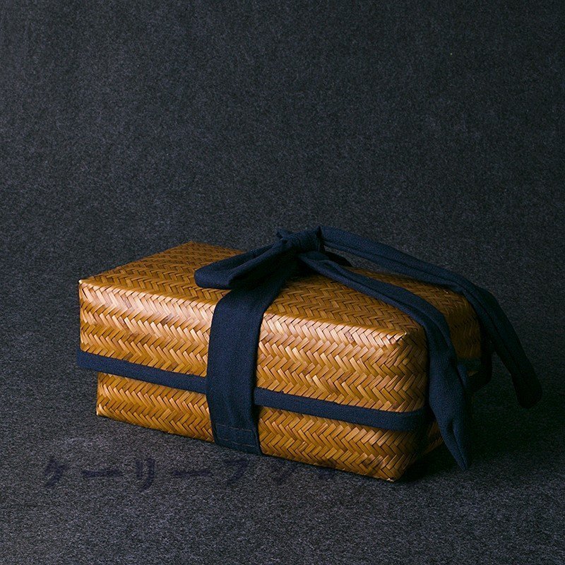 手作り 旅行用の茶籠*竹の箱 携帯茶器入れ 茶道具