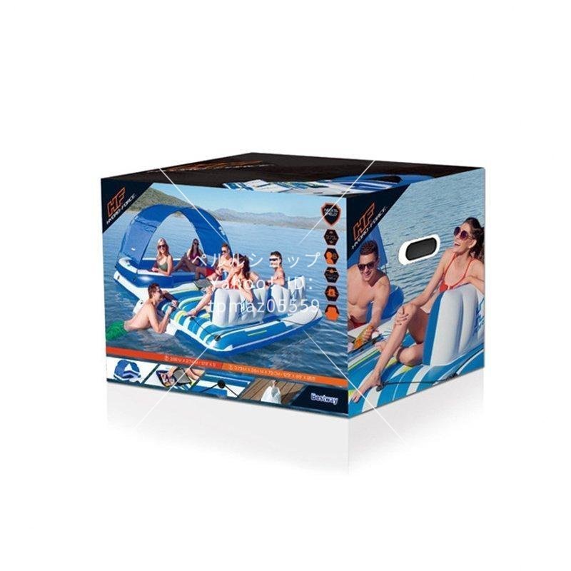 全国送料無料 6-8人乗り 水上フローティングベッド 浮かぶ船 ?方形浮遊ハウス 浮き輪、浮き具