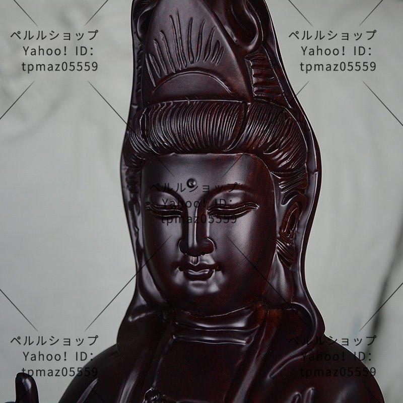 仏教美術 木彫仏像 精密細工 木彫り 黒檀木 観音菩薩像 仏像 仏教美術 木彫仏像 精密細工 木彫り 黒檀木 観音菩薩像 仏像