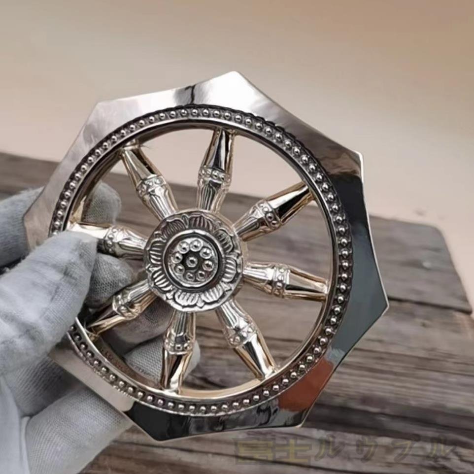 かわいい! 極美品★ 密教 寺院用仏具 11*11cm 直径 輪宝☆真鍮製 法具 仏具一般 かわいい! 極美品★ 密教 寺院用仏具 11*11cm 直径 輪宝☆真鍮製 法具 仏具一般