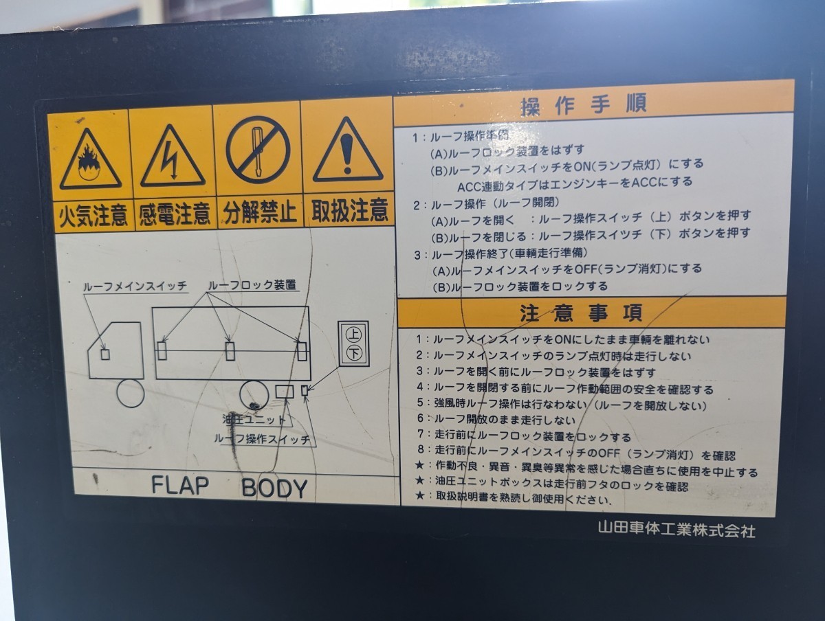 油圧ポンプ　油圧ユニット パワーユニット　120kgf　山田車体工業　ウィング　4t_画像3