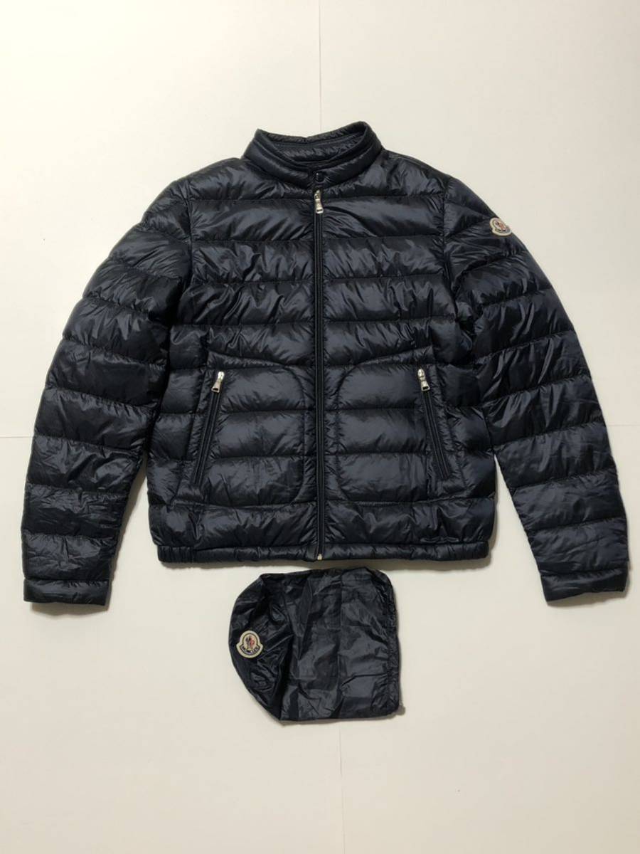 良品 MONCLER ACORUS ネイビー モンクレール ライトダウン ダウン ダウンジャケット 付属品 保存袋